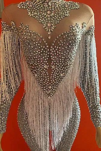 Body Party Diamante Bodysuit(Ready To Ship)