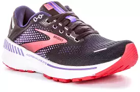 Brooks Adrenaline GTS Women's Running Shoe - Black Purple, Medium Fit