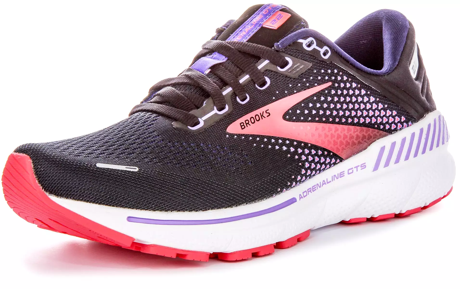 Brooks Adrenaline GTS Women's Running Shoe - Black Purple, Medium Fit