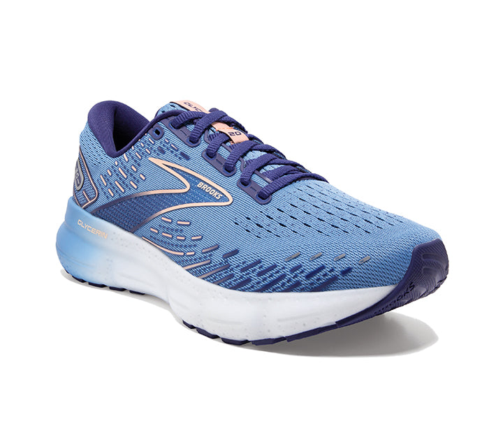 Brooks Glycerin 20 Blue and White Women's Shoes