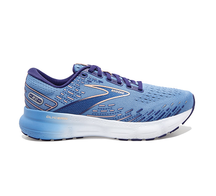 Brooks Glycerin 20 Blue and White Women's Shoes