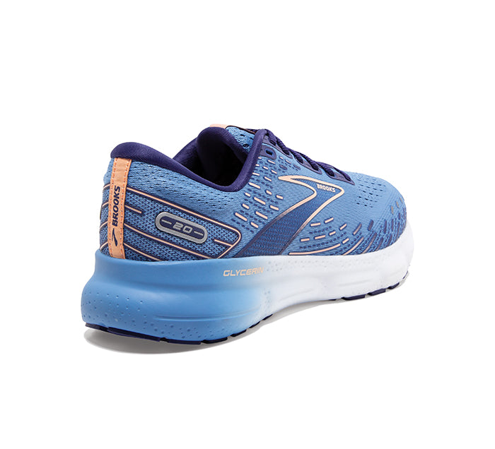 Brooks Glycerin 20 Blue and White Women's Shoes