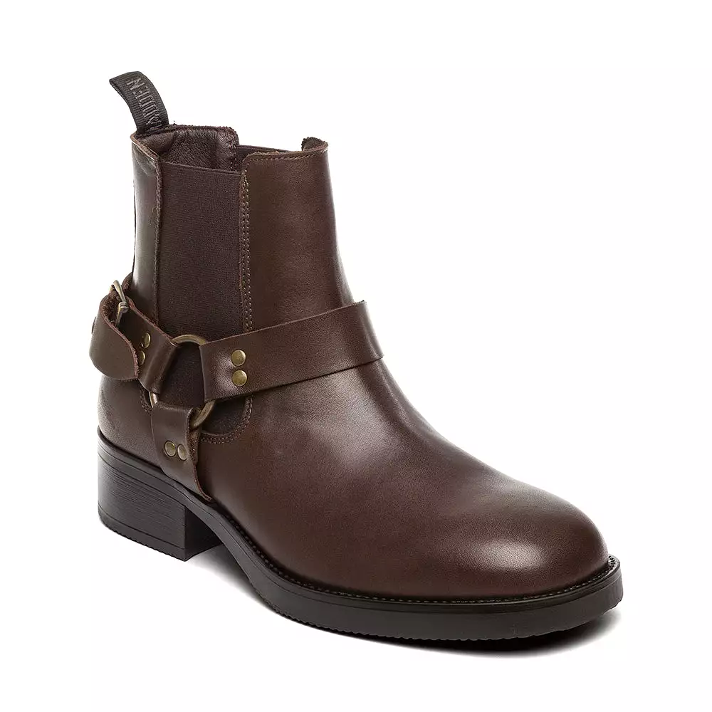 Brown leather Antonn boots