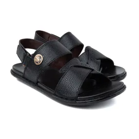 Buckle Strap Leather Sandals for Men