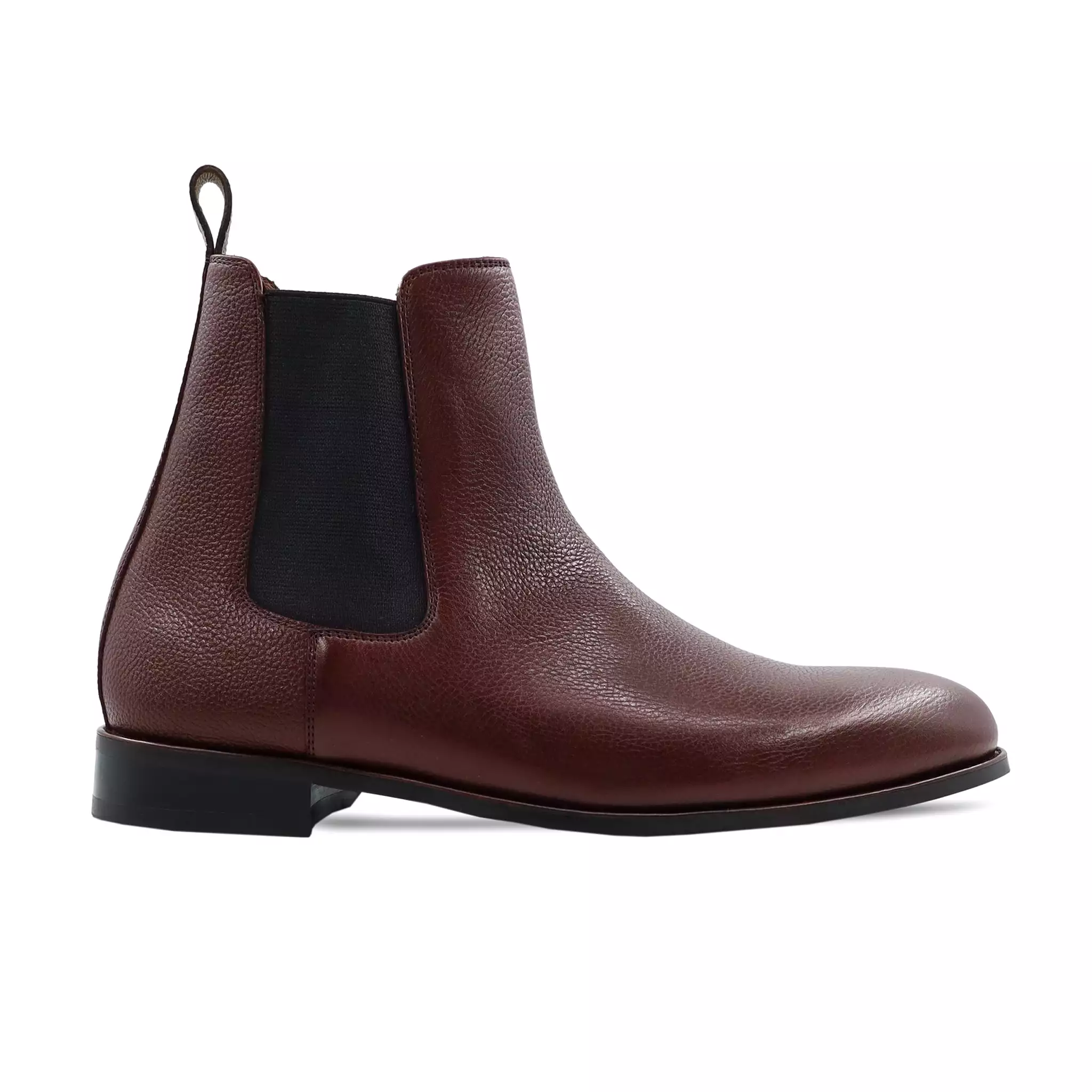 Camellia - Chelsea Boot in Oxblood Pebble Grain