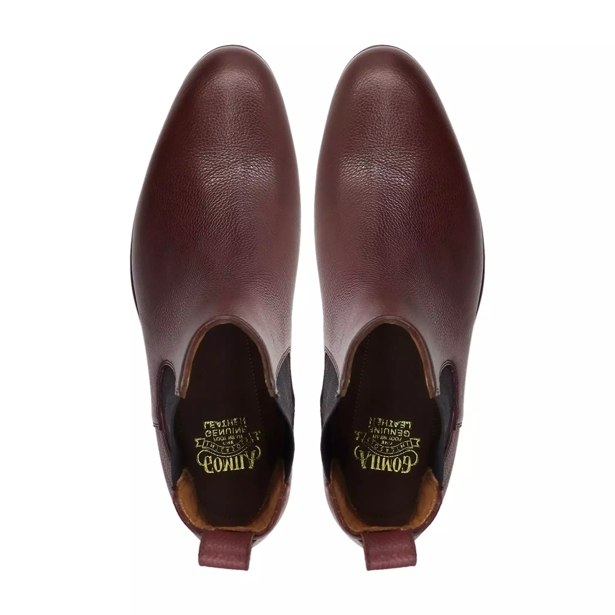 Camellia - Chelsea Boot in Oxblood Pebble Grain