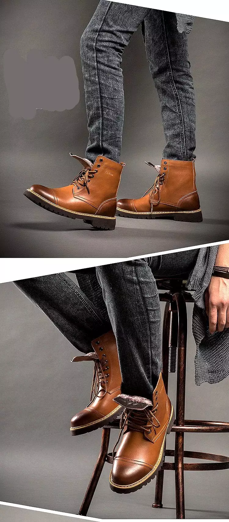 Casual Leather Boots for Men