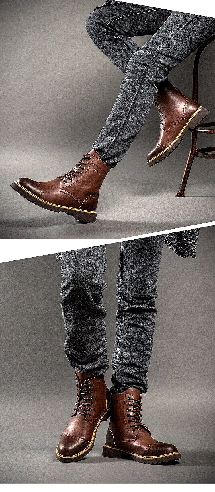 Casual Leather Boots for Men