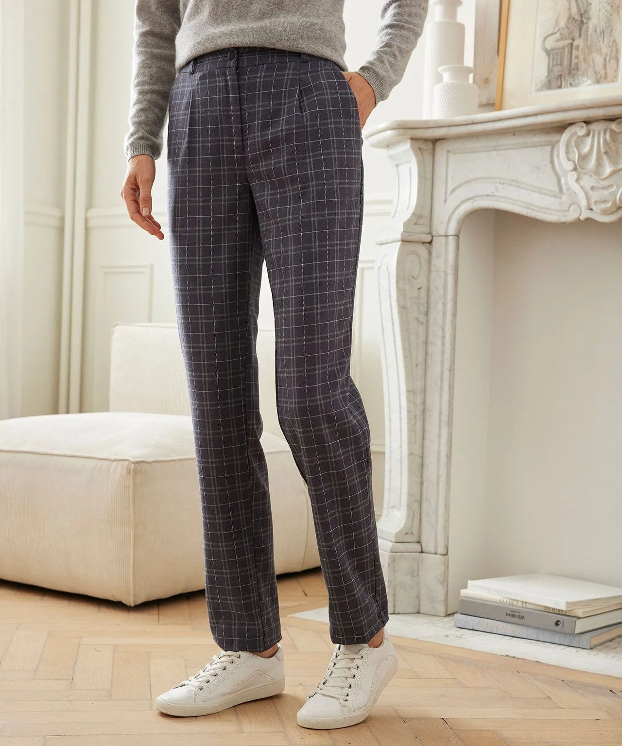 Flannel Check Trousers