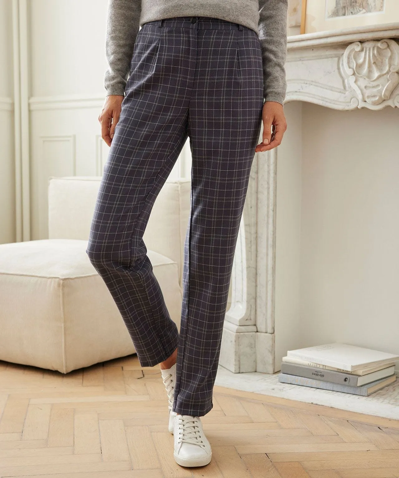 Flannel Check Trousers