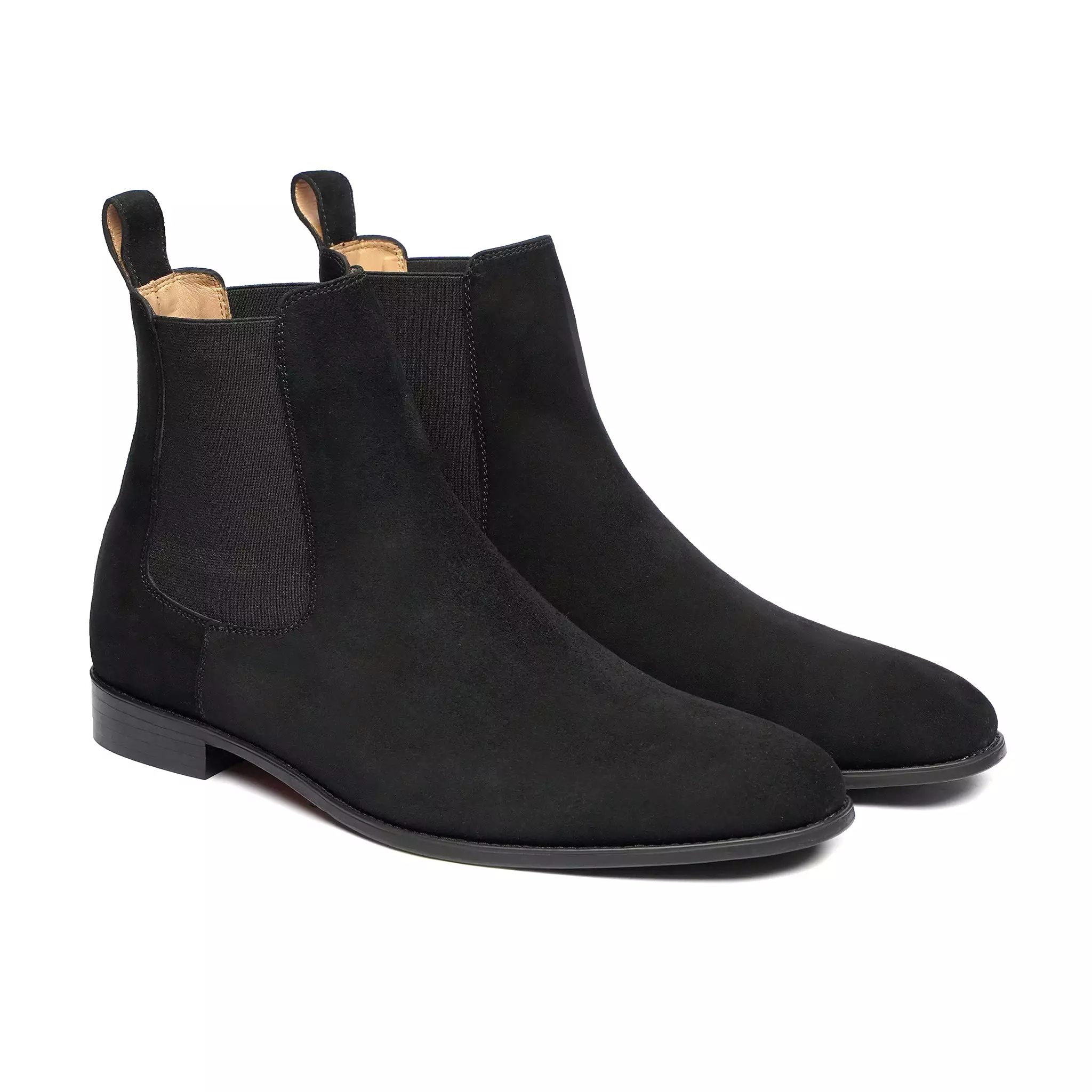 CHIHARU - Affordable Black Kid Suede Chelsea Boots - Shop Now!