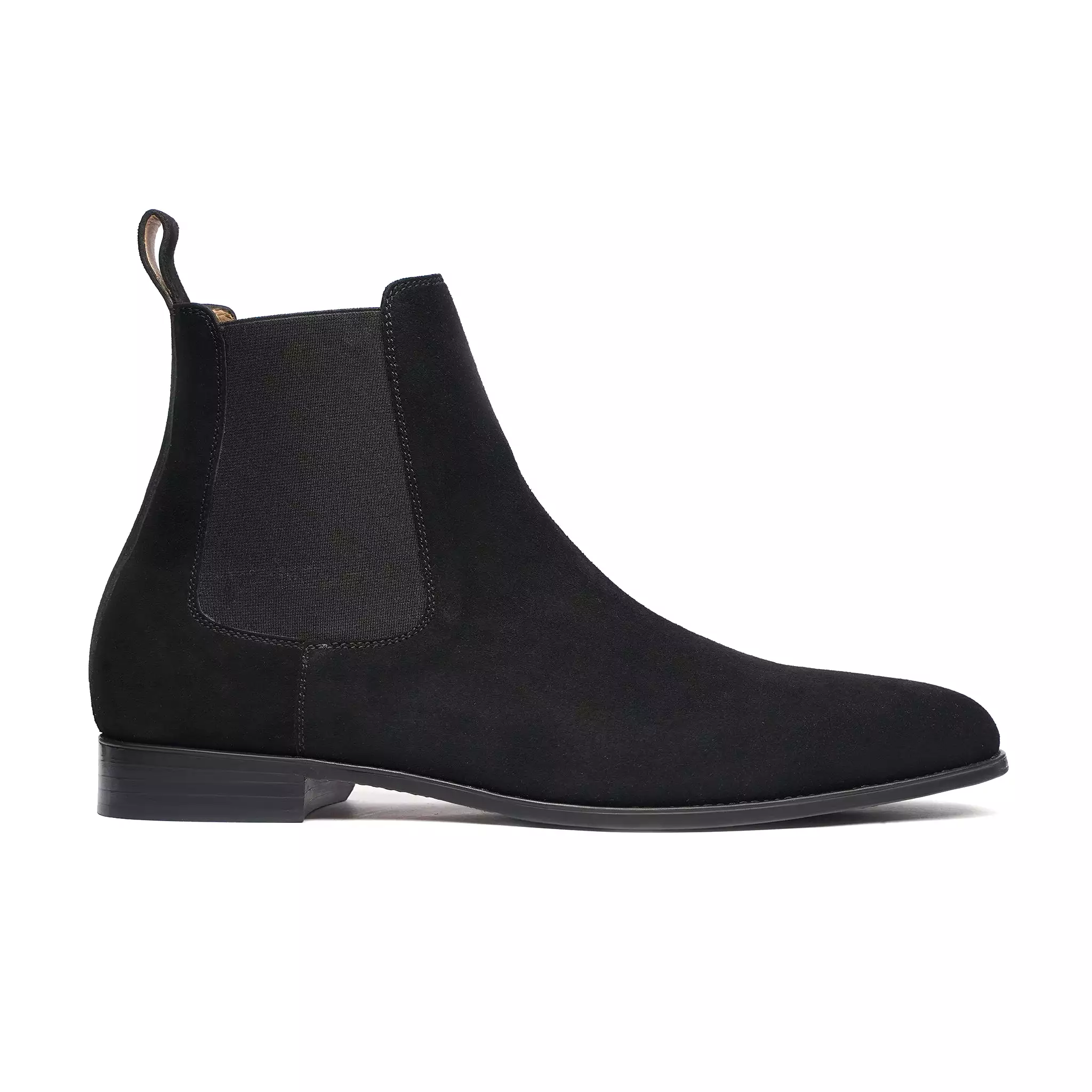 CHIHARU - Affordable Black Kid Suede Chelsea Boots - Shop Now!