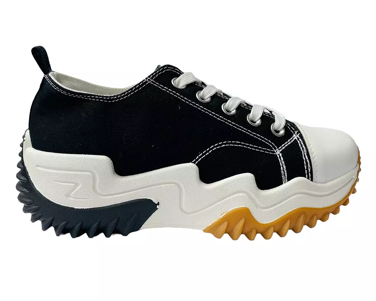 Chunky Sole Canvas Lace Up Trainers for Women.