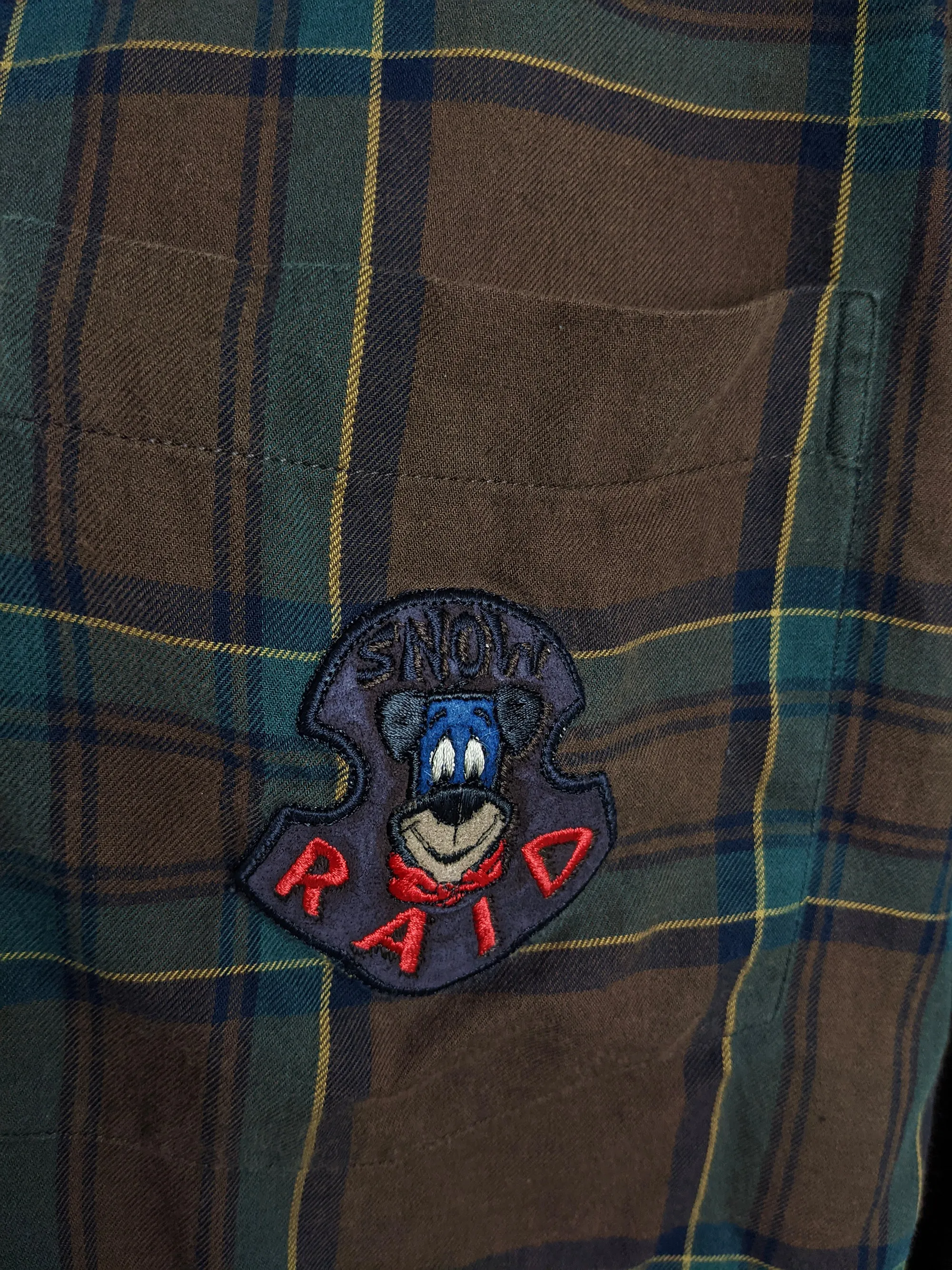 Classic Huckleberry Hound Flannel Shirt By JC de Castelbajac Vintage, 1990s Collection