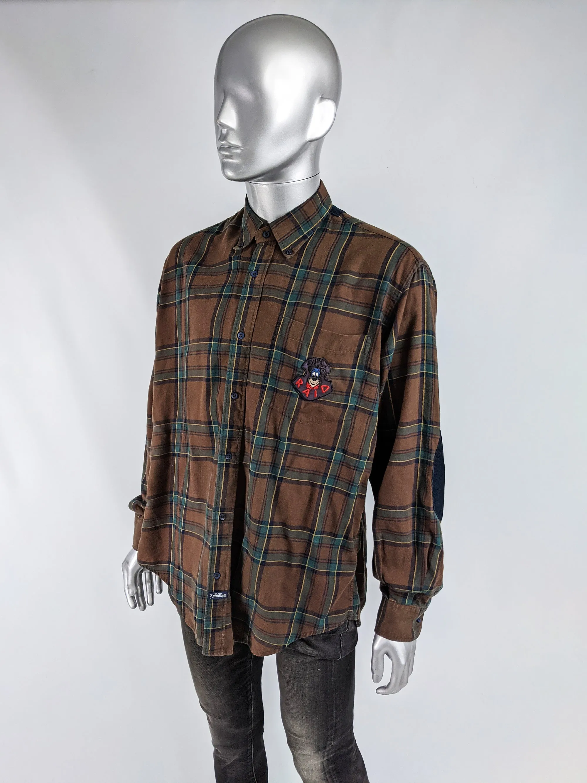 Classic Huckleberry Hound Flannel Shirt By JC de Castelbajac Vintage, 1990s Collection