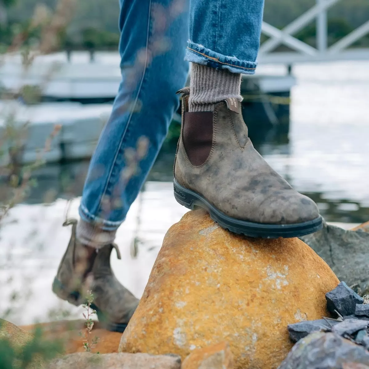 Classic Rustic Brown Chelsea Boots for Men