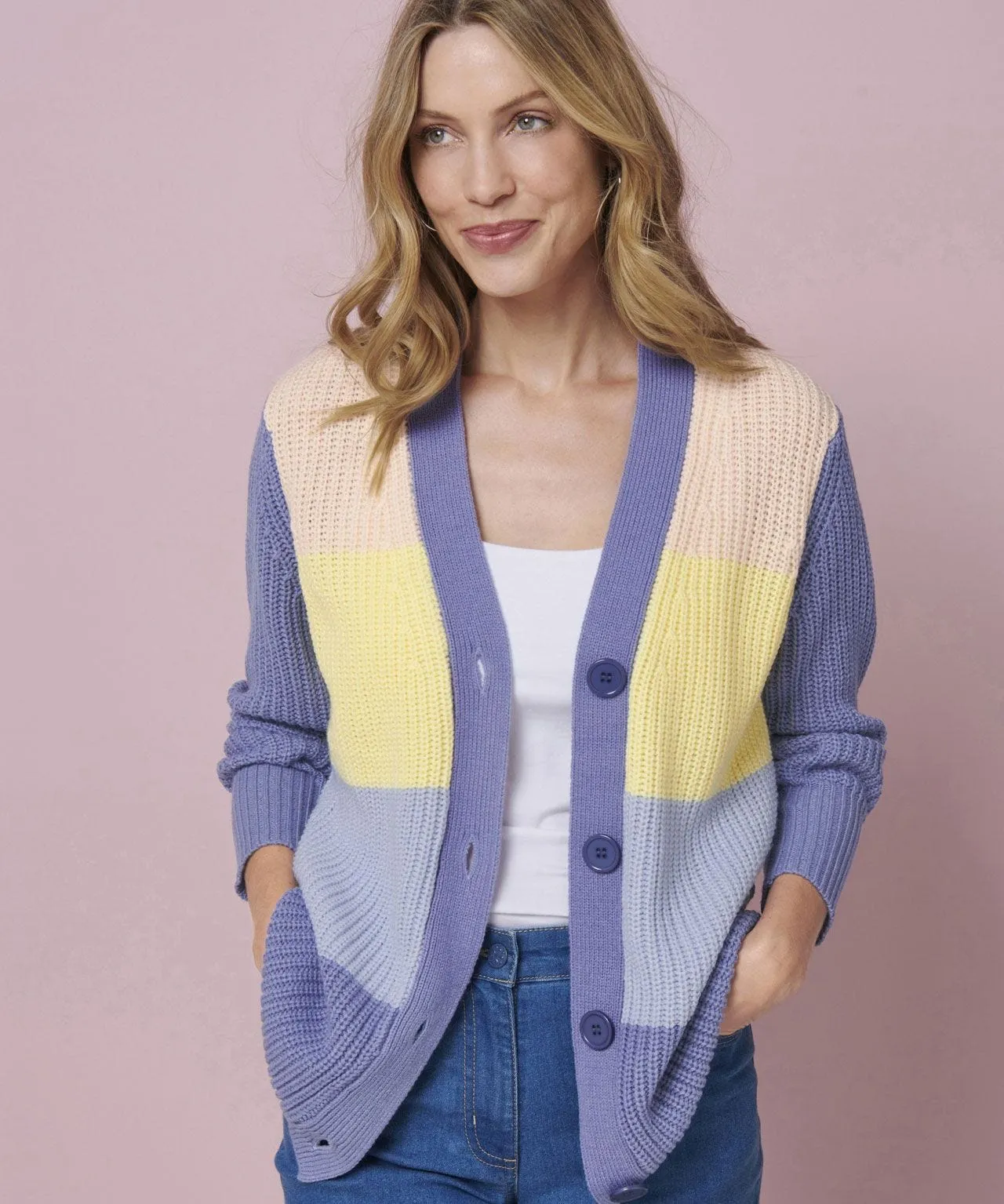 Color Block Cardigan