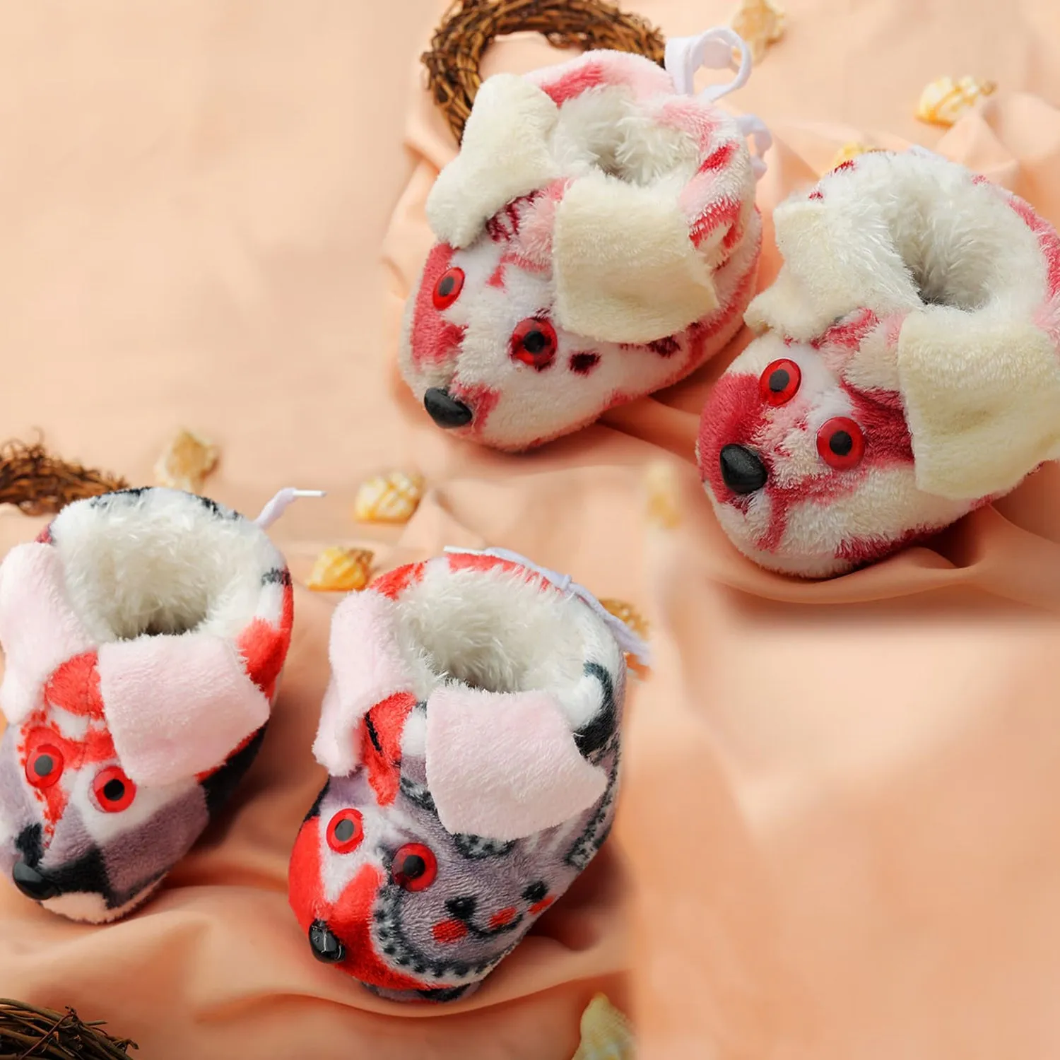 Combo of Infant Baby Puppy Booties (Quantity-2)