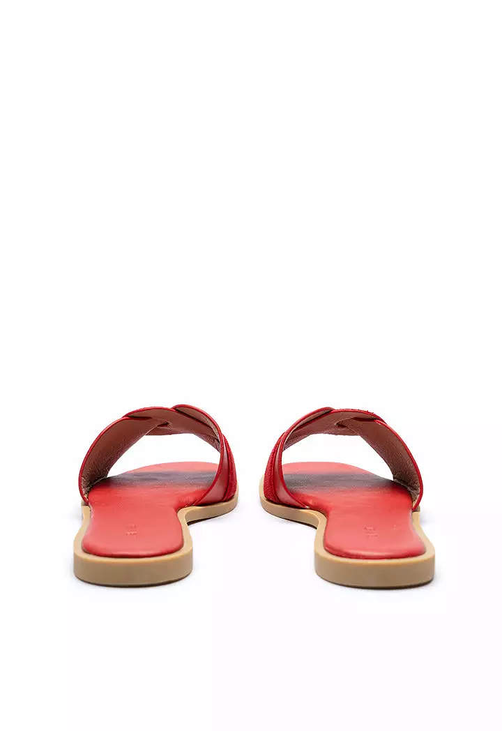 Contrast Slip On Sandals