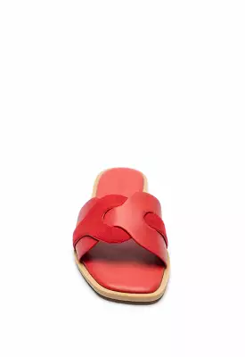 Contrast Slip On Sandals