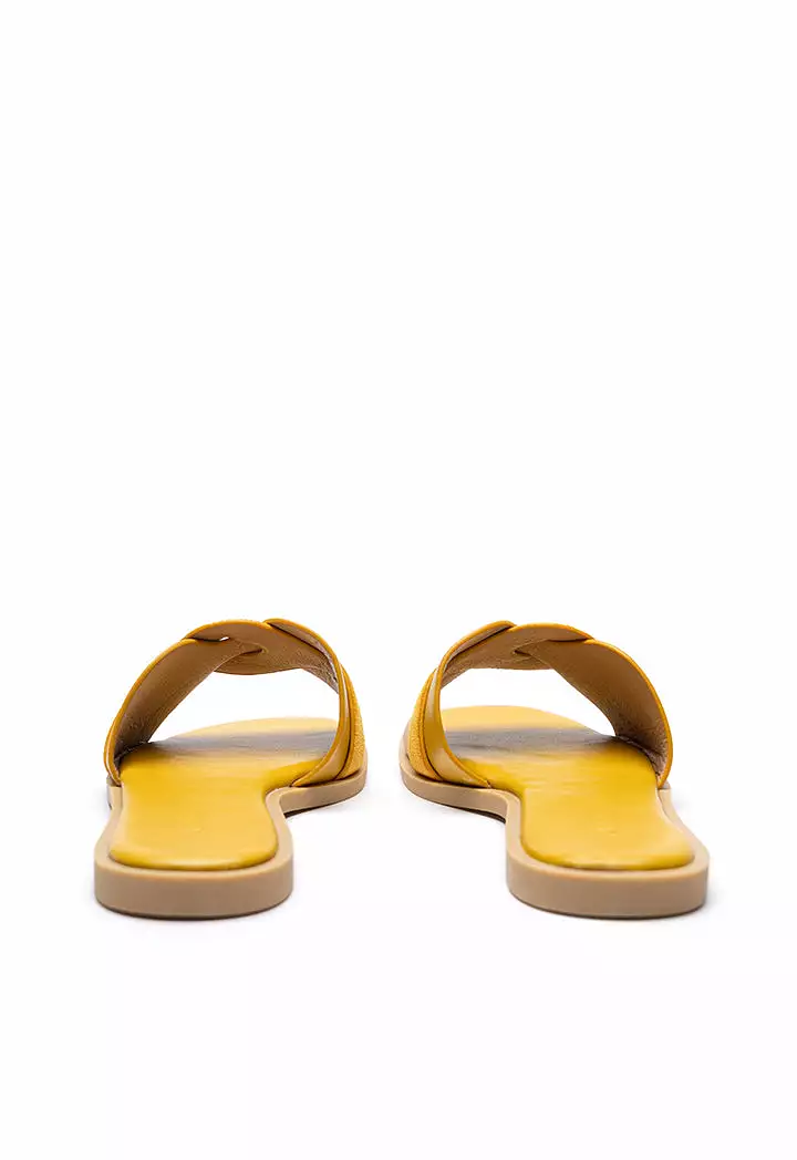 Contrast Vamp Slip On Sandals