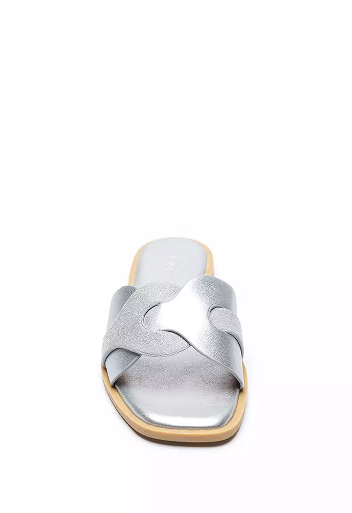 Contrasting Slip On Vamp Sandals