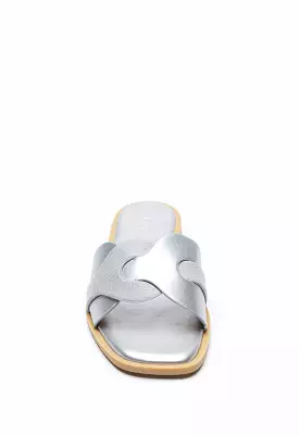 Contrasting Slip On Vamp Sandals