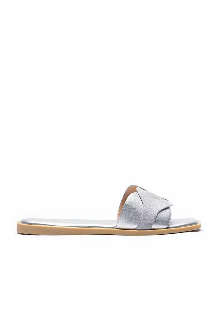 Contrasting Slip On Vamp Sandals