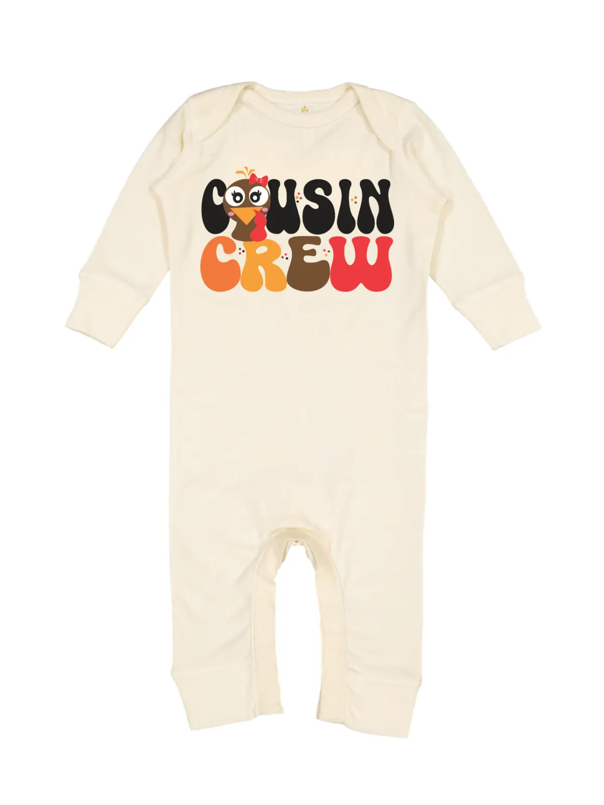 Sweet Cousin Crew Thanksgiving Infant Coverall - Natural