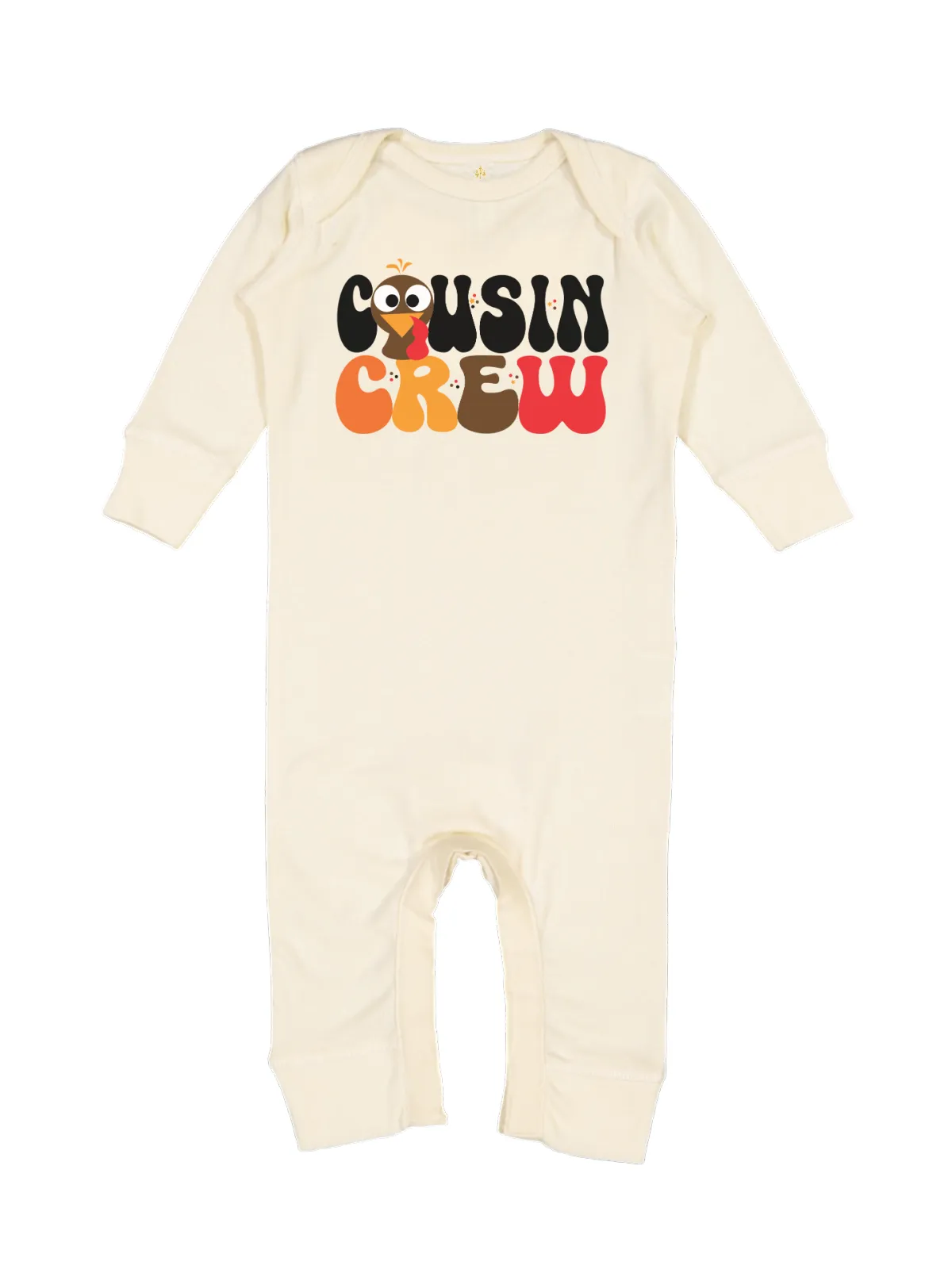 Sweet Cousin Crew Thanksgiving Infant Coverall - Natural