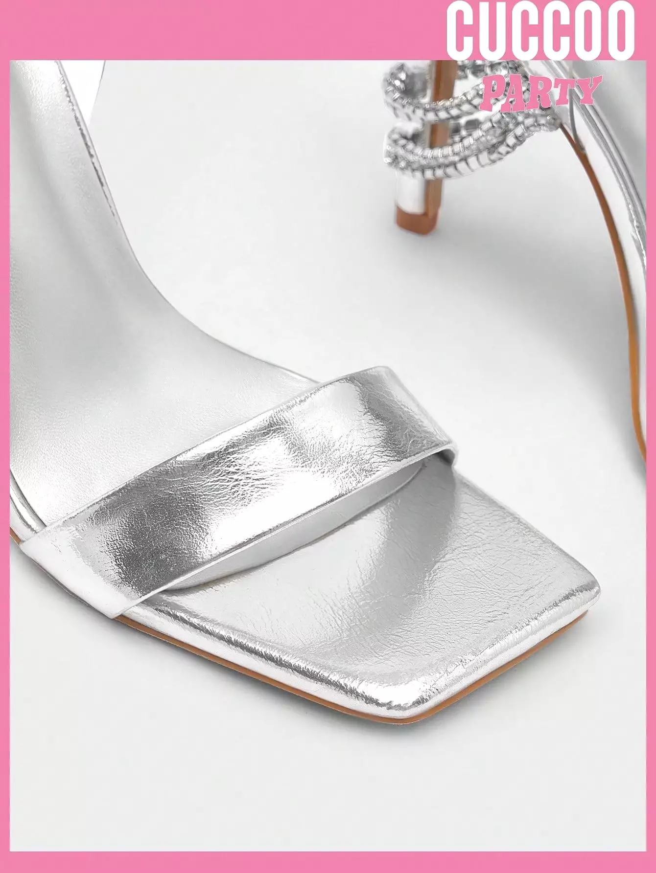 Crystal Decor Ankle Strap High Heel Sandals - Women's Spring/Summer Footwear.