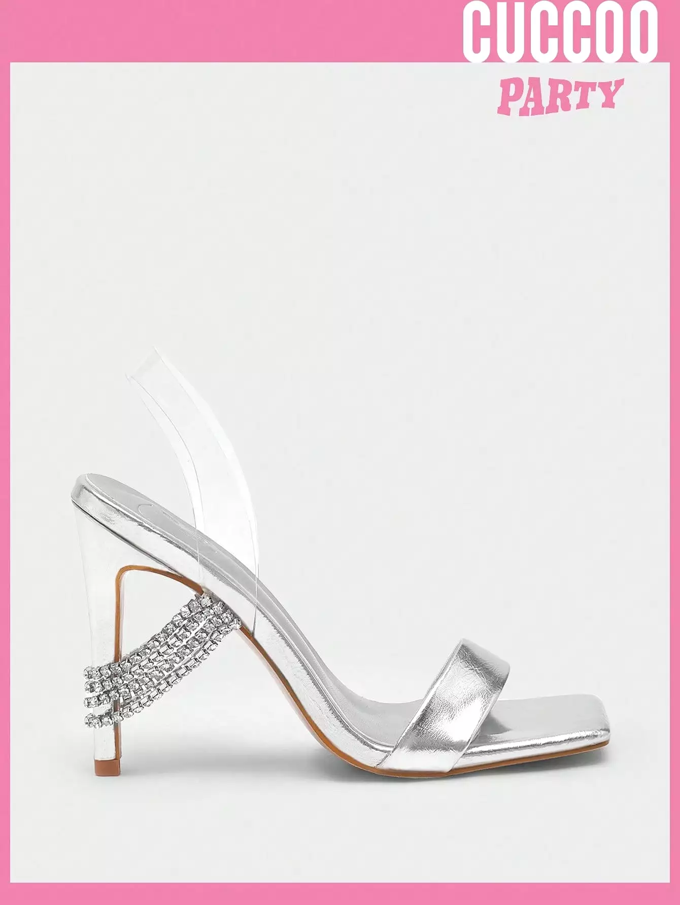 Crystal Decor Ankle Strap High Heel Sandals - Women's Spring/Summer Footwear.