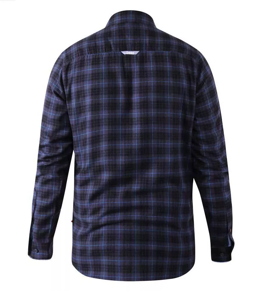 D555 Men's Check Flannel Shirt with Long Sleeves (DOVERCOURT)