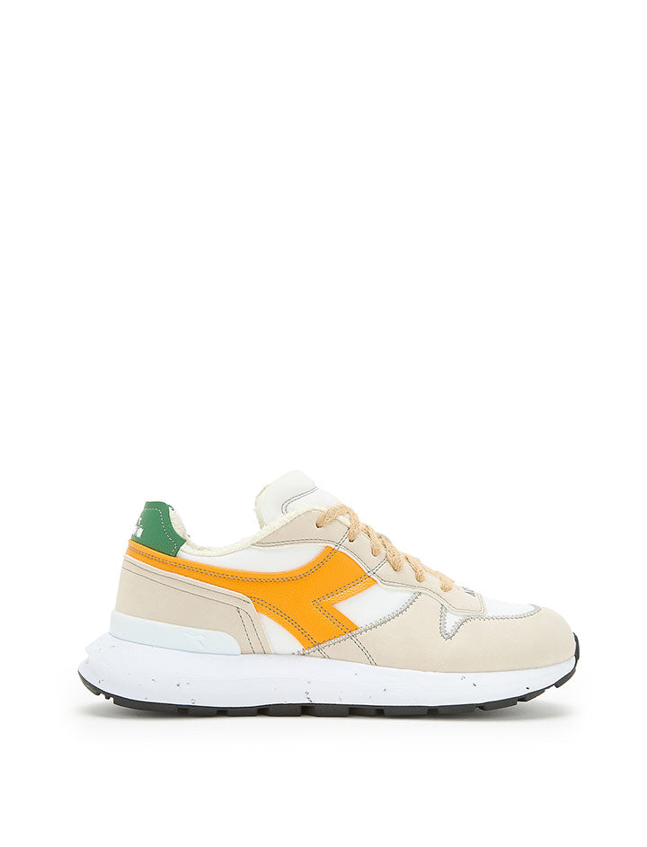 Diadora Women Kmaro 42 ACBC Trainer - Super White / Cadmium Yellow