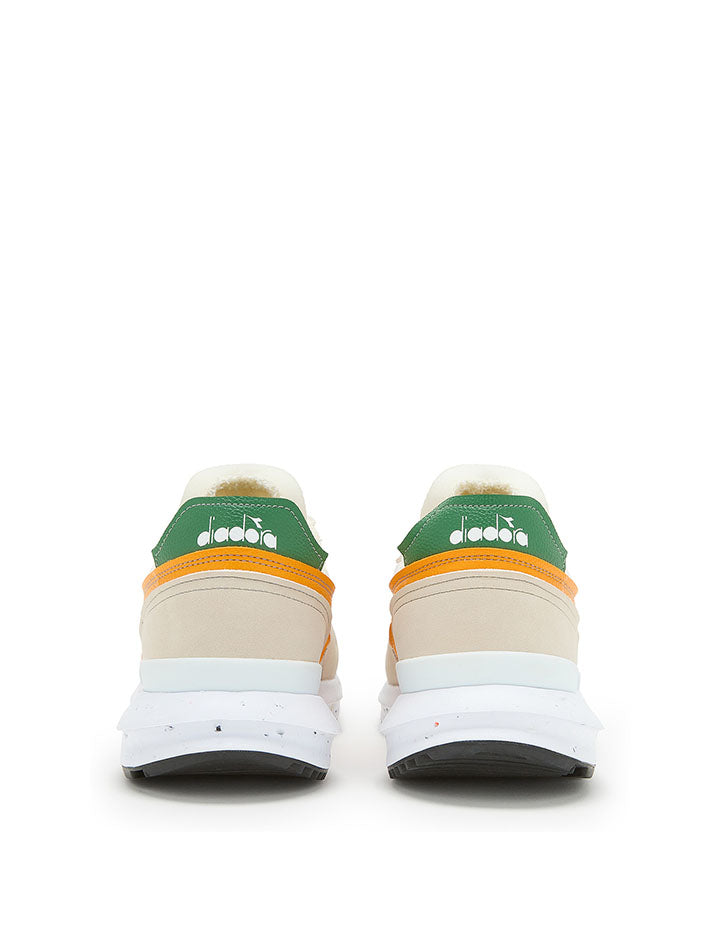 Diadora Women Kmaro 42 ACBC Trainer - Super White / Cadmium Yellow