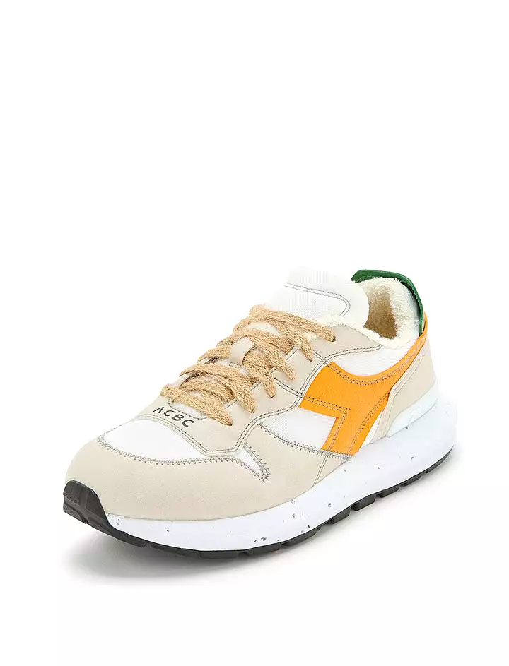 Diadora Women Kmaro 42 ACBC Trainers - Super White / Cadmium Yellow - Buy Now