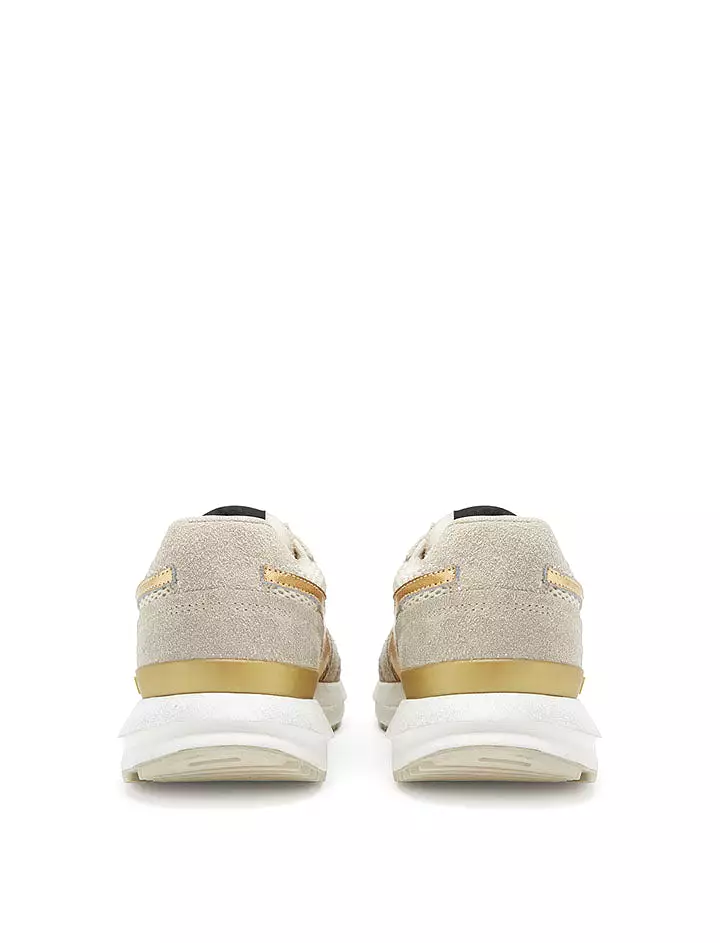 Diadora Women's Kmaro 42 Metal Wax Trainers - Seedpearl / Oyster Gray