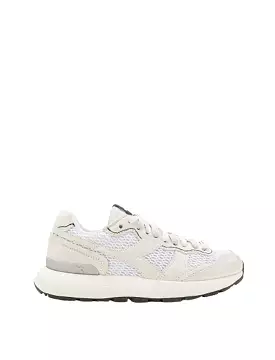 Diadora Women's White Suede Mesh Wax Trainers Size 42