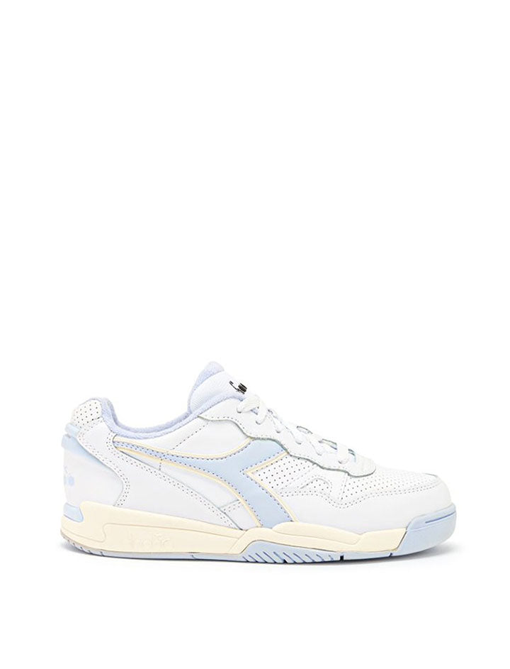 Diadora Women's White Xenon Blue Winner Trainers