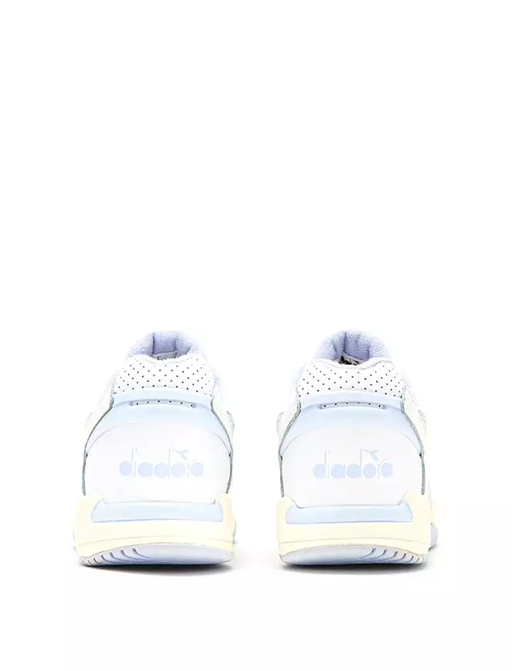 Diadora Women's White Xenon Blue Winner Trainers