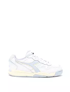 Diadora Women's White Xenon Blue Winner Trainers