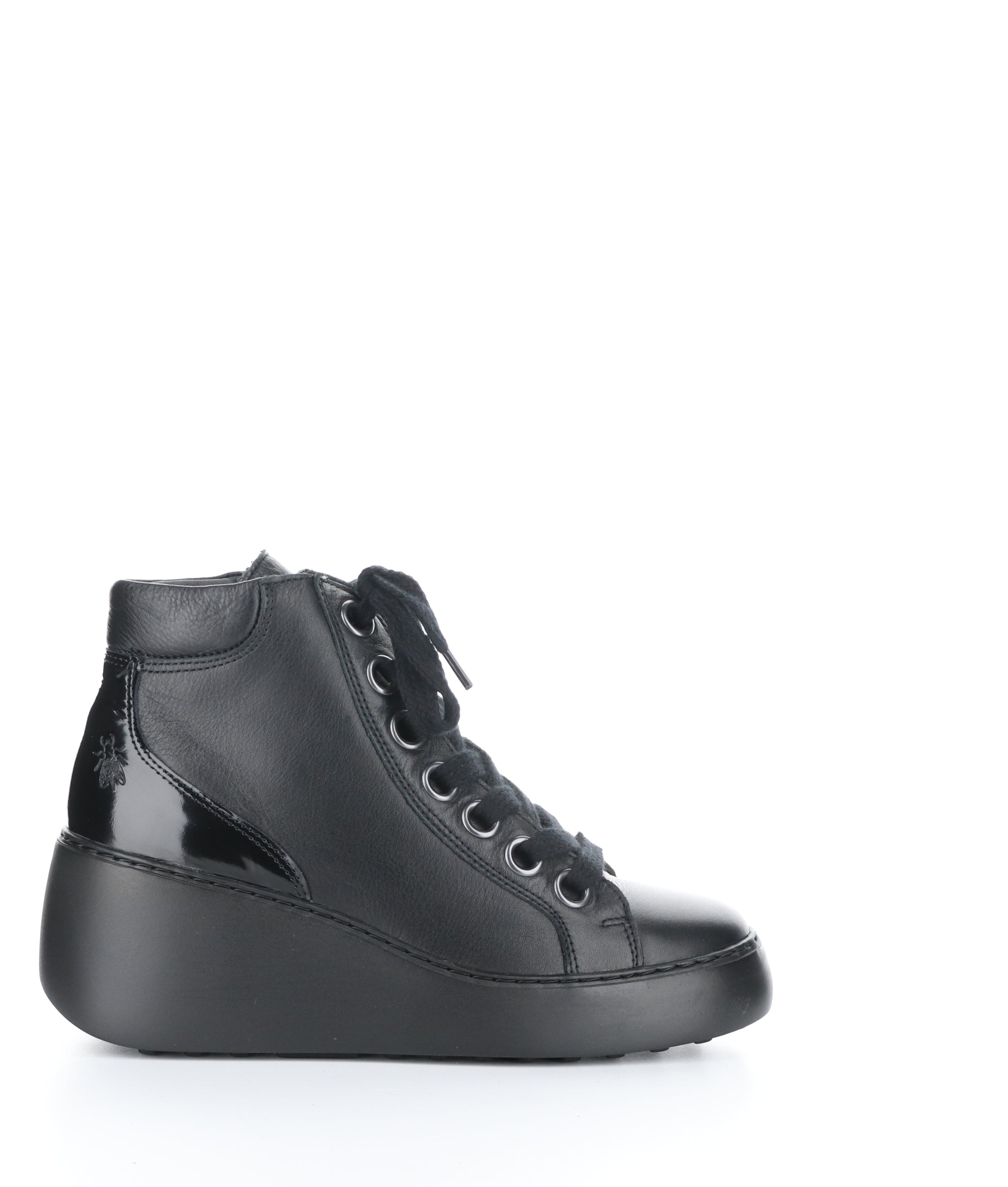 Dice 468 Fly 000 Black High-Top Shoes.