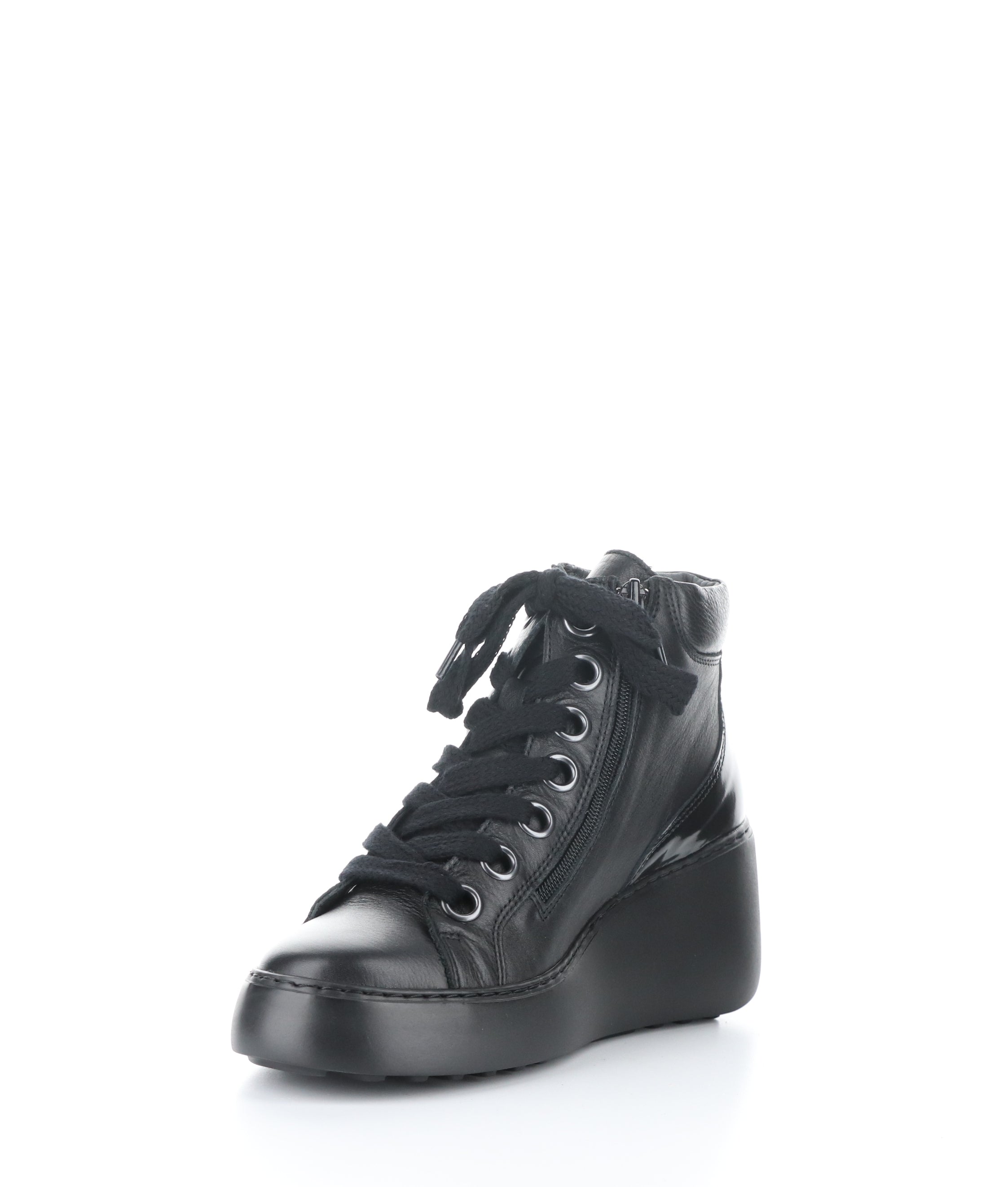 Dice 468 Fly 000 Black High-Top Shoes.