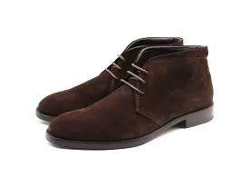 Duke Men's Dark Brown Calf Suede Chukka Boots