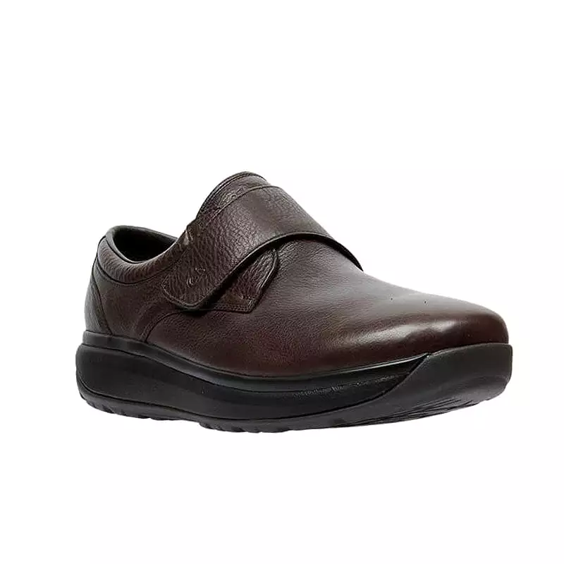 Edward Wide Fit Men's Leather Shoe with Velcro Fastening