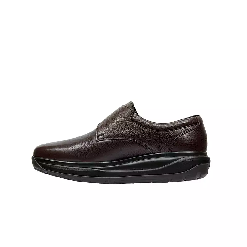 Edward Wide Fit Men's Leather Shoe with Velcro Fastening