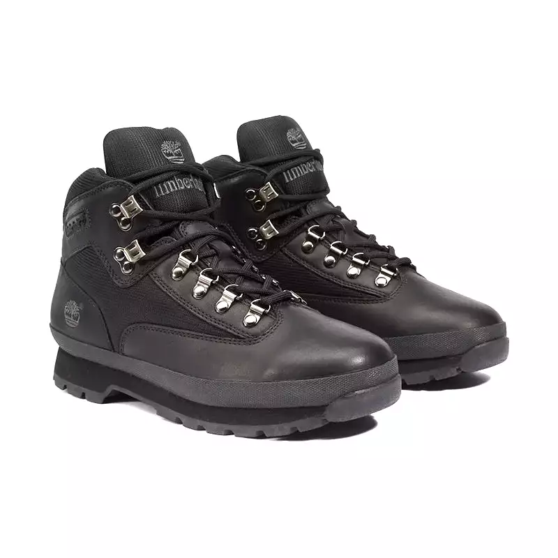 Euro Hiker Waterproof Black Nubuck for Men