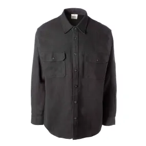 Black Flannel Shirt - High-Density Cotton