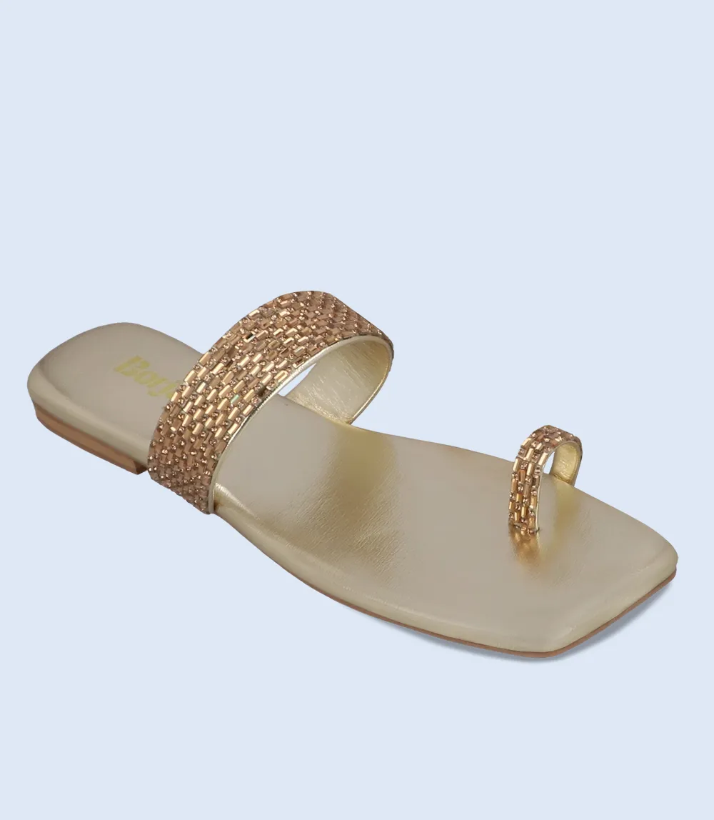 Formal Chappal for Women - BW8744 - Dull Gold