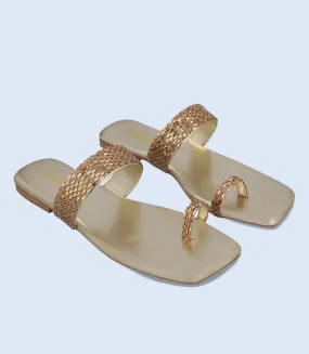 Formal Chappal for Women - BW8744 - Dull Gold